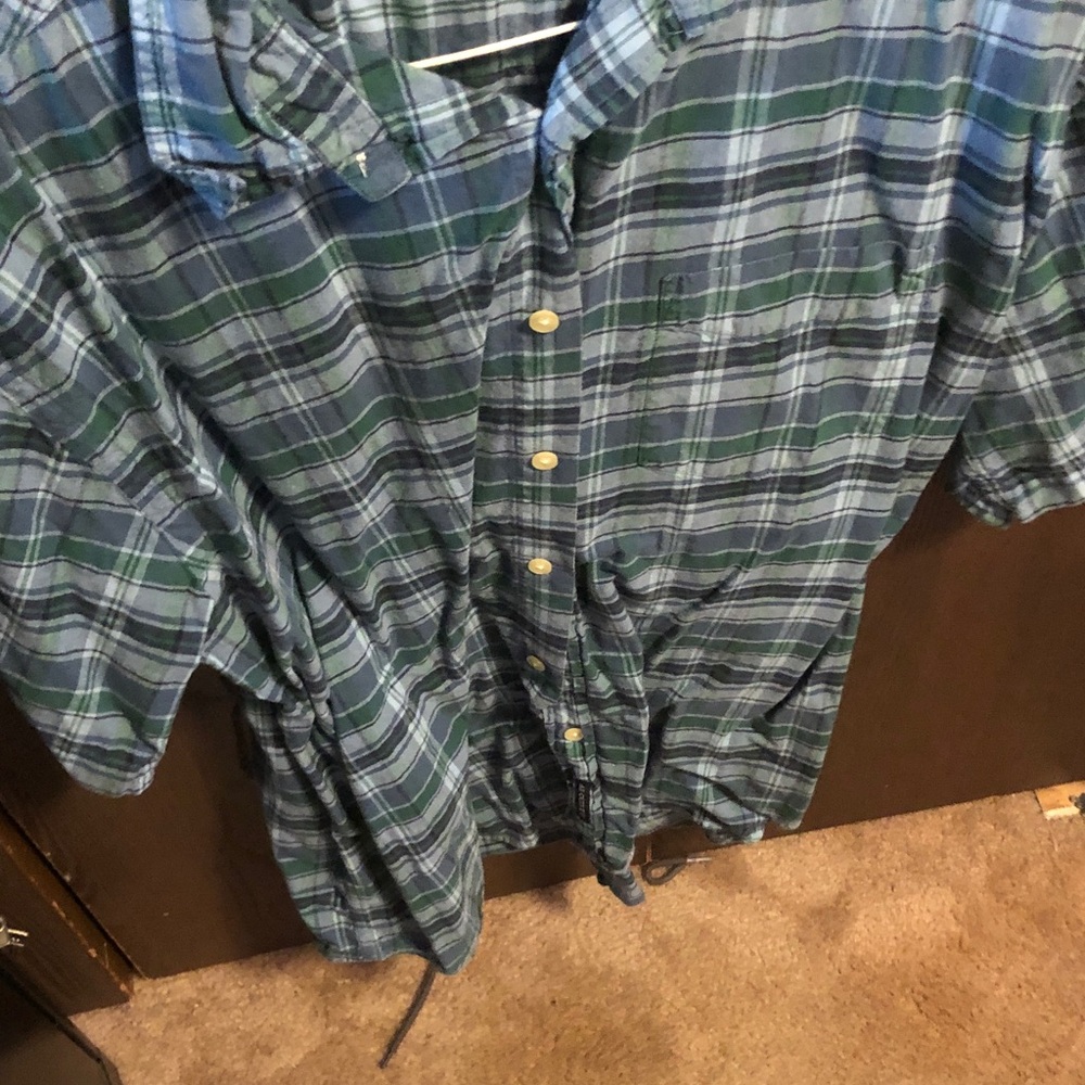 Men's Blue Plaid Shirt